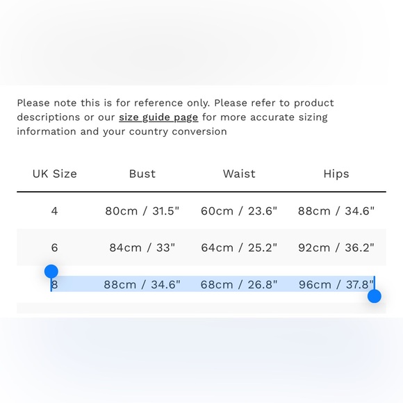 NWT Oh Polly Edenia Asymmetric Lace Up Midi Dress,  Blue - Picture 8 of 8